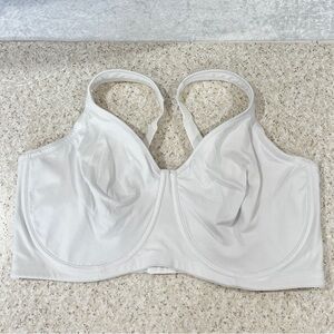Breezies White Full Coverage Underwire Bra Cotton Blend Plus Size 44DDD